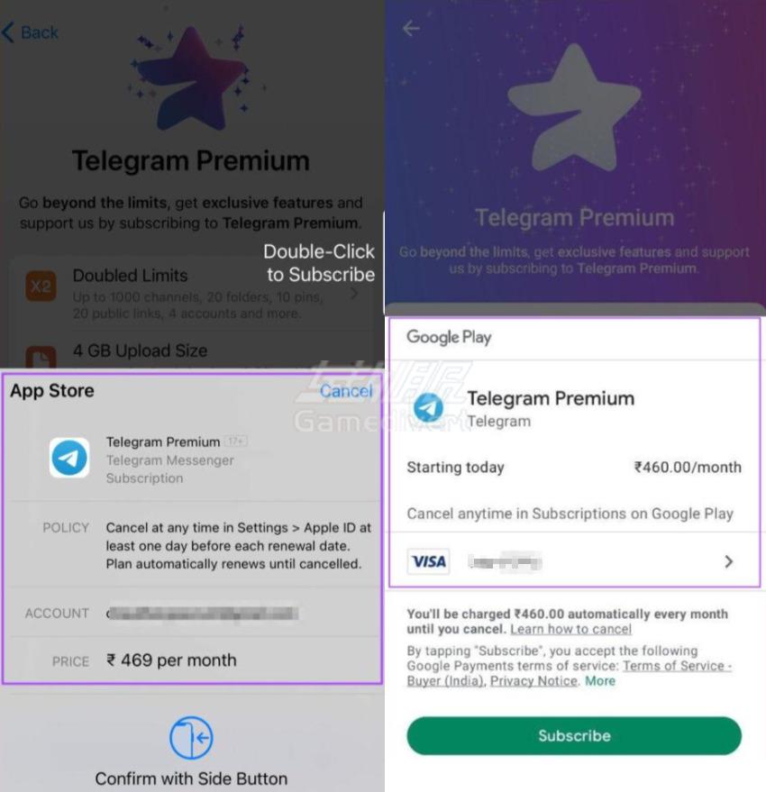 点击后进行付费，Telegram Premium 飞机会员代充，telegram电报会员代开通，Telegram Premium 如何订阅