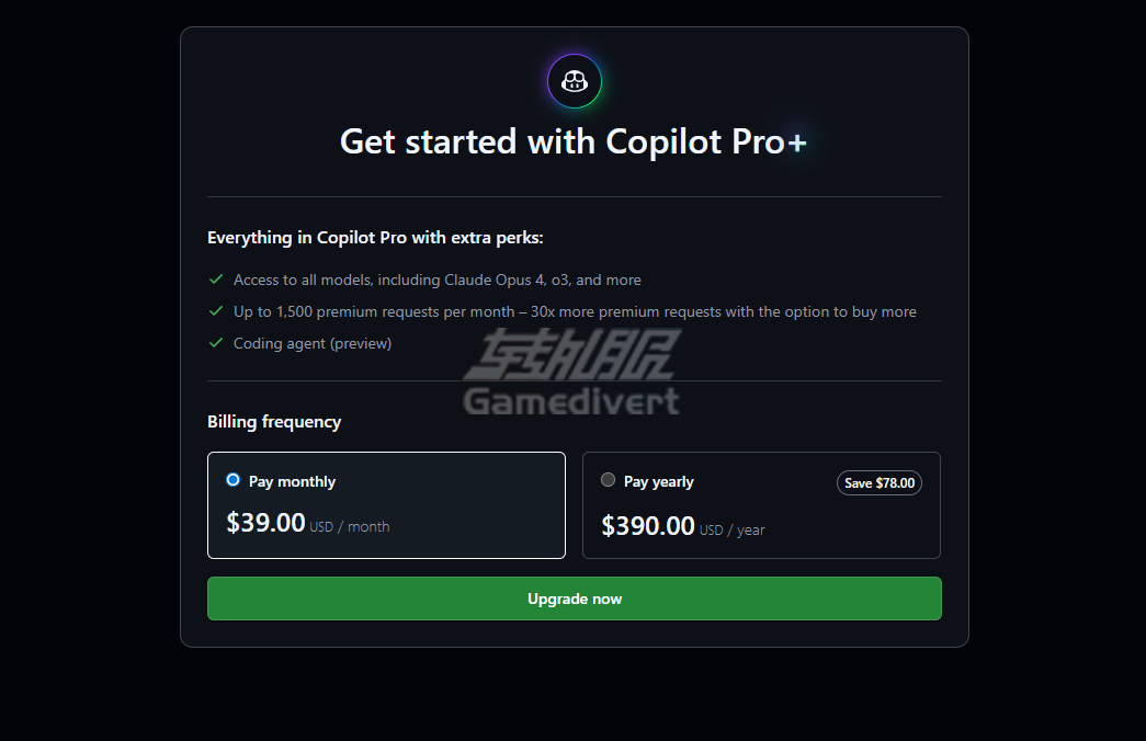 点击进行订阅 GitHub,GitHub Copilot,AI 编程助手,GitHub Copilot Pro如何订阅,GitHub Copilot Pro代订阅,注册 GitHub Copilot,Copilot Pro 订阅,VS Code 插件,代码生成,代码补全,Visual Studio Code,GitHub Copilot 教程