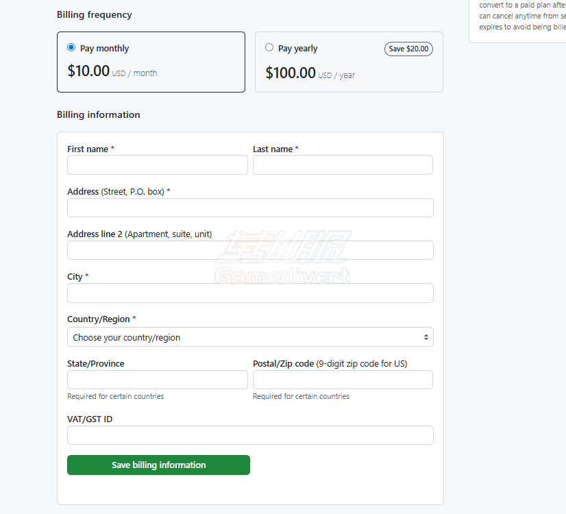 选择支付方式 GitHub,GitHub Copilot,AI 编程助手,GitHub Copilot Pro如何订阅,GitHub Copilot Pro代订阅,注册 GitHub Copilot,Copilot Pro 订阅,VS Code 插件,代码生成,代码补全,Visual Studio Code,GitHub Copilot 教程